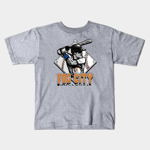 Fog City Baseball Forever Diamond Kids T-Shirt by MudgeSportswear